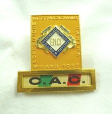 DISTINTIVO ENCI CANI CACCIA ESPOSIZIONE CANINA MILANO 1957 CANE CINOFILIA