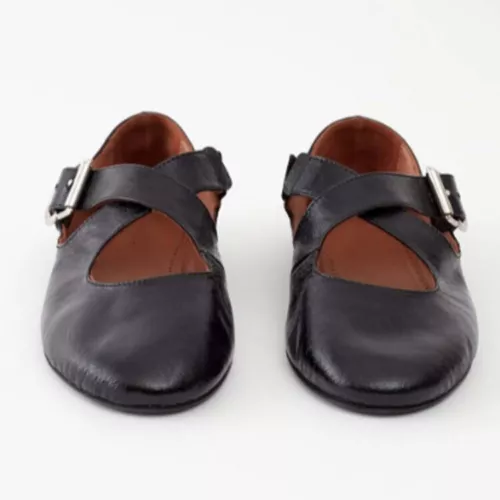 Mujeres Nuevo Elegante Terciopelo Cruzado Hebilla Correa Ballet Plano Mary Jane Zapatos Talla - Imagen 8 de 23