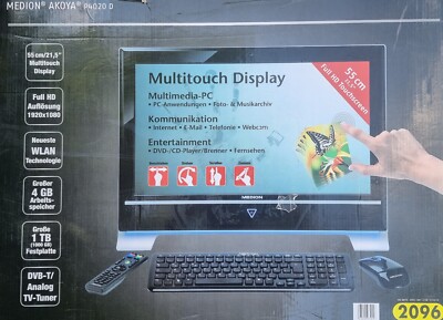MEDION All in ONE PC 2,3GHz Multi Touch Full HD WLAN 4GB 1TB HDD 21,5'' Win 7 OVP