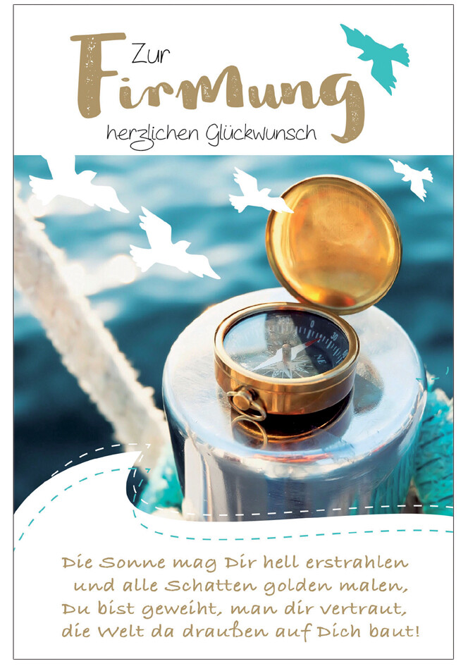 SUSY CARD Firmungskarte "Kompass"