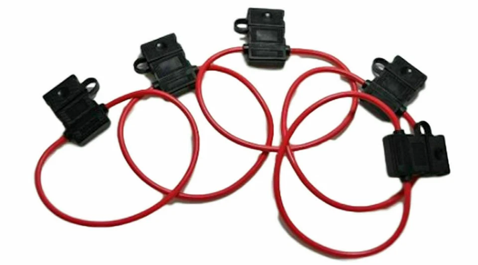 10 Gauge ATC ATO In-Line Fuse Holder Wire 12V Blade Waterproof 5 Pack 35 Amp - Image 2 of 3