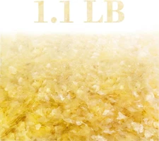 GSYUWIH 17.6 Oz/1.1 Lb Shellac Flakes,Wooden Craft Finishes,Light Yellow Shellac