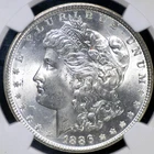 1886 MORGAN DOLLAR NGC MS 63 ALL WHITE AND SATINY SMOOTH NICE LUSTER LIGHT