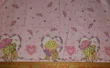 VTG 1998 Daisy Kingdom Pretty n Pink Bear Hugs Double Border Hearts BTY