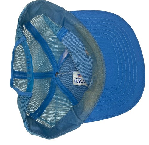 Vintage Funny Fishing Hat Trucker Dad Cap Outdoor Sports 80's Puffy Raised - Picture 9 of 15