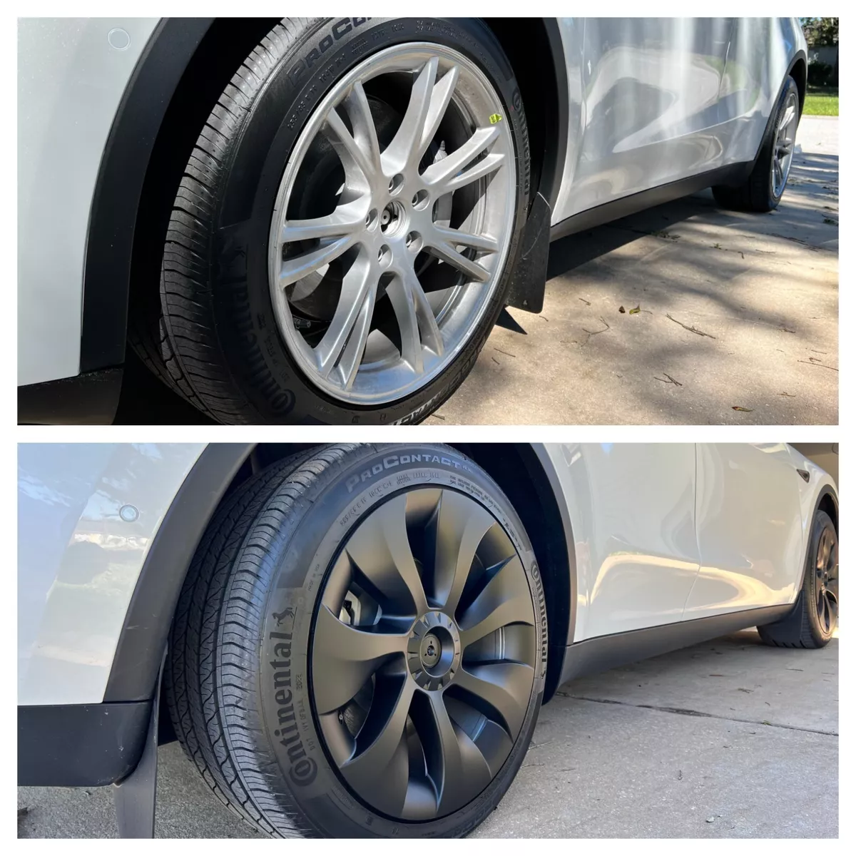 Tesla Model Y Gemini 19 Hub Cap, Matte Black with Wheel