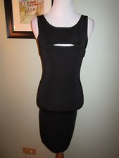 Guess by Marciano Black Sleeveless Stretch Bandage Bodycon Dress Size S