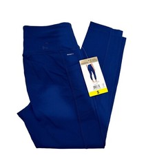 Mondetta Ladies High Waist Active Capri Large Lazuli Blue Size Small