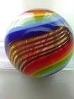 JODY FINE LARGE HAND MADE GLASS LATTICINO MARBLE APPX. 1.16 " — photo 4