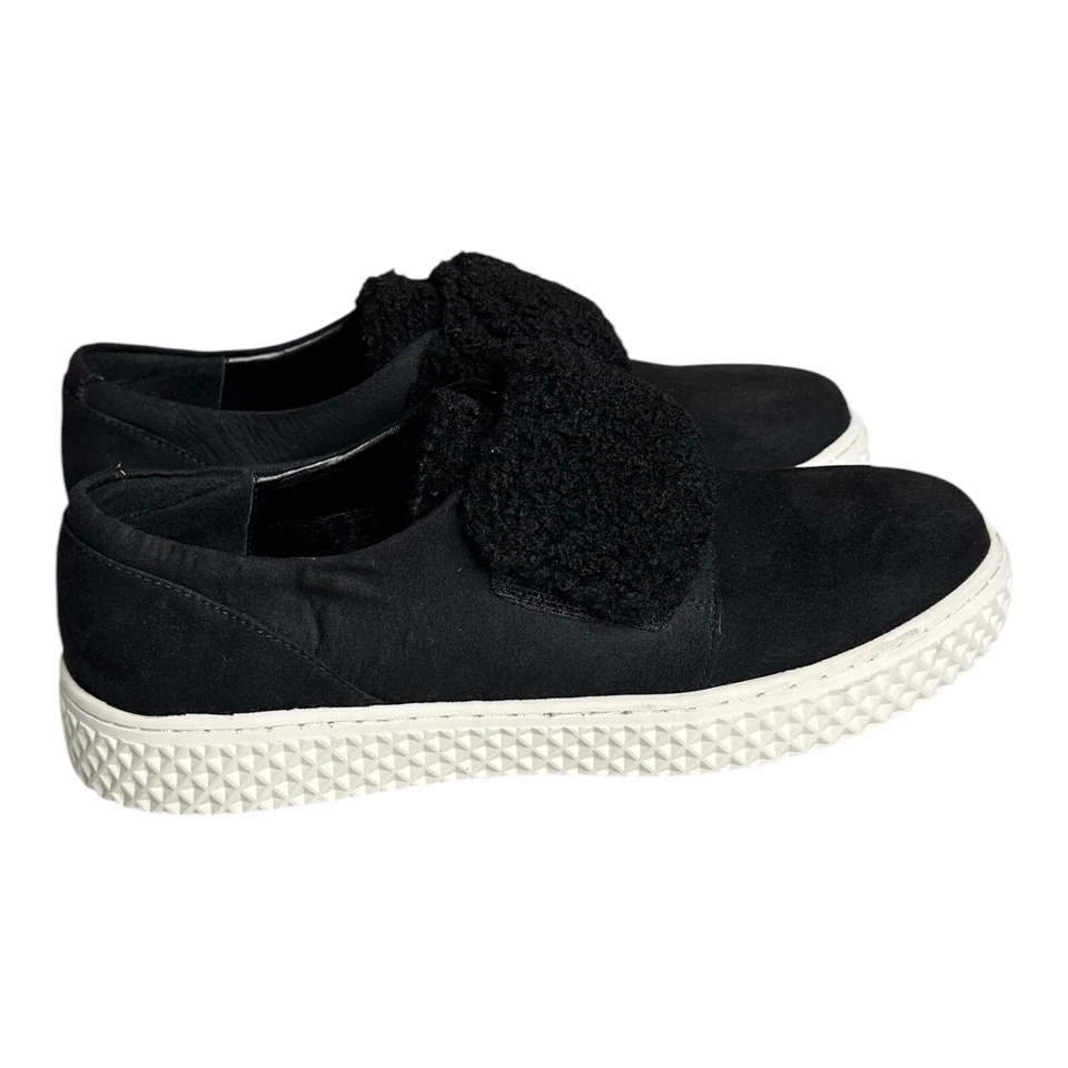 Acogedora Zapatilla Deportiva Aerosoles Ebbie Negra Sin Cordones Plataforma Gamuza Talla 8M Perfecta Foto 3 de 4