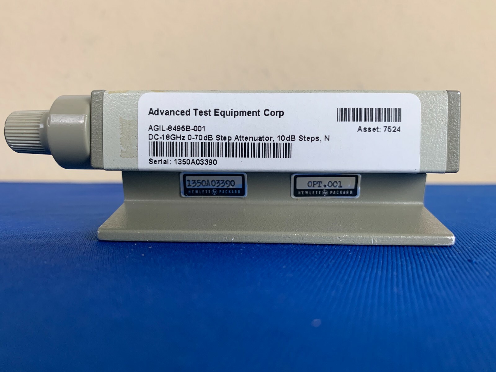 Agilent 8495B-001 DC-18GHz 0-70dB Step Attenuator, 10dB Steps, N