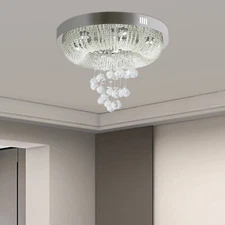 GU10 Modern Crystal Ceiling Lamp Surface Mounted LED Chandelier Lighting Fixture