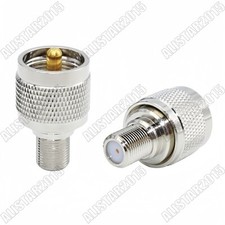 5x F female Jack to UHF PL-259 Male Plug Adapters Connector Barrel Converter