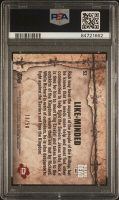 2017 The Walking Dead Season 7-Like-Minded- MUD Card #52 (13/50