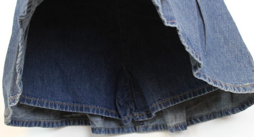 2005 Gymboree Romantic Garden Skort Pleated Denim Pockets Flare Sz 12 - Picture 7 of 10