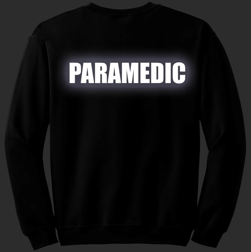 Paramedic crewneck sweatshirt with Reflective decoration both front and back - Image 4 of 4