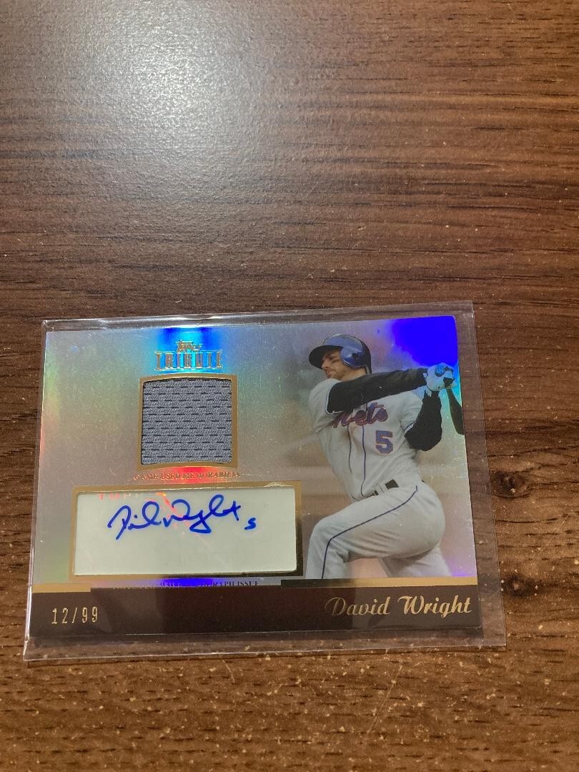 2011 Topps Tribute Autograph Relics #DW2 David Wright (12/99) Mets