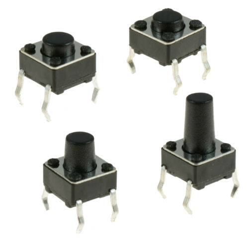 6x6mm Momentary Tactile Mini Miniature Push Button Switch PCB Mounted SPST - Picture 1 of 14