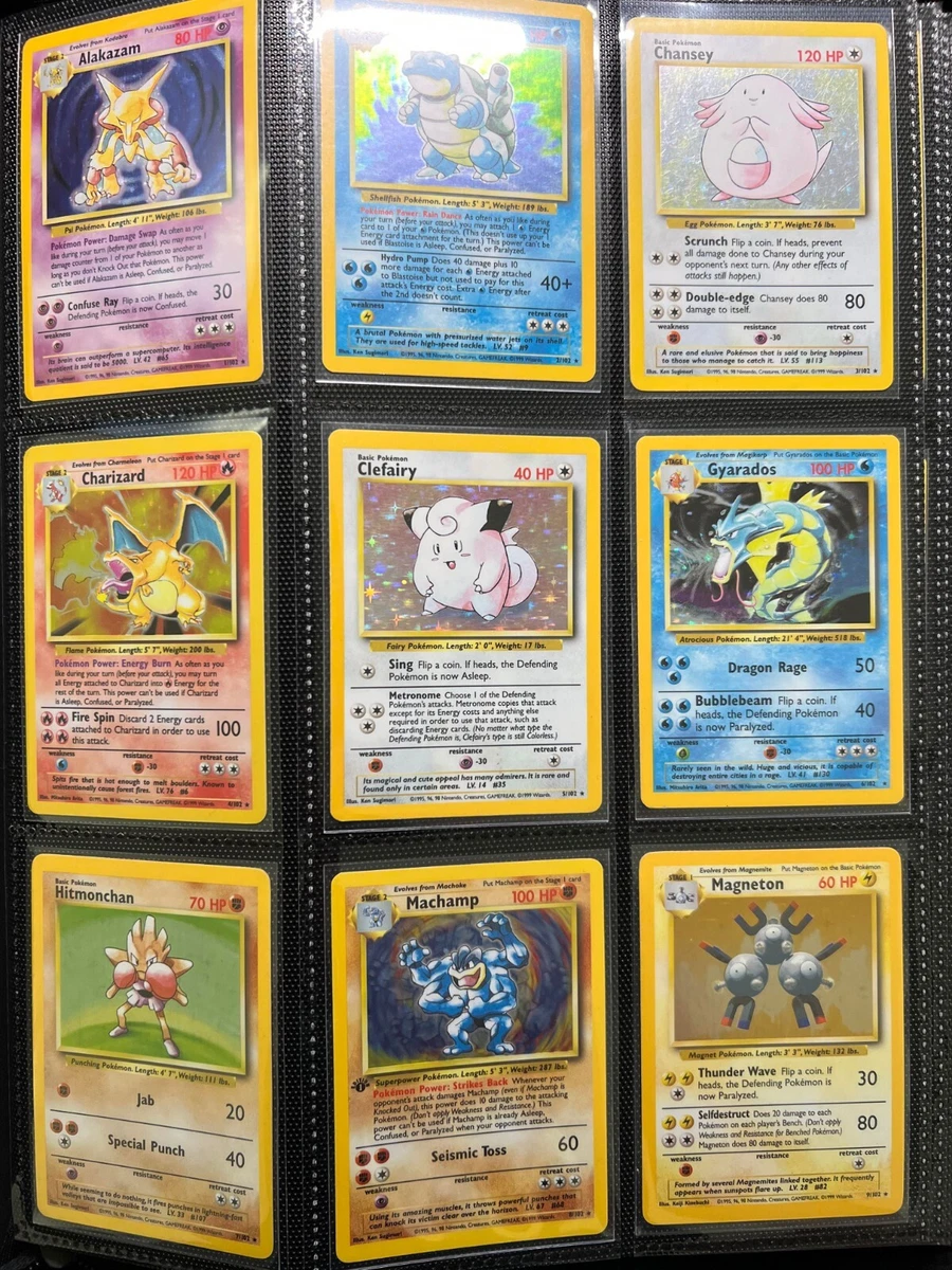 Pokemon WOTC Base Set Holo/Rare/Common/Uncommon Pick from List 1-102