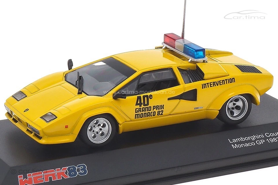 Lamborghini Countach Safety Auto Monaco Gp 1982 Werk83 1:43 W83430007 - Immagine 2 di 4