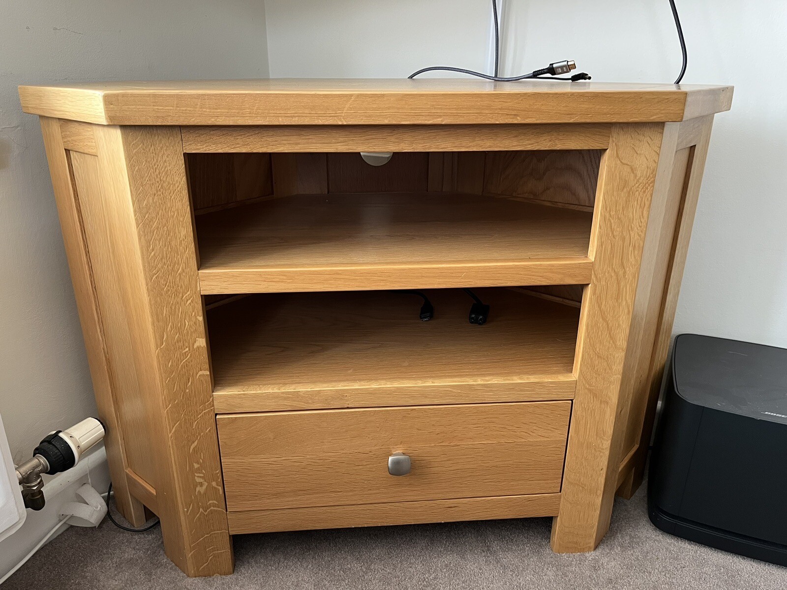 NEXT Solid Oak Furniture Set (Coffee Table, Side Table And Corner TV