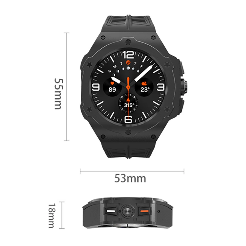For Samsung Galaxy Watch 7 Ultra 2025 Strap Aluminium Case Silicone Band Mod Kit - Image 2 of 4