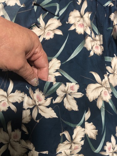 Camisa Biarritz XXL Allsaints Para Hombre Azul Tinta Hawaiana Calce Relajado Nueva con Etiquetas Precio de venta sugerido por el fabricante 199 USD - Imagen 5 de 11