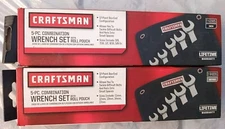 Craftsman 10pc Combination Wrench Set with Roll Pouch SAE &  Metric 12 Point New