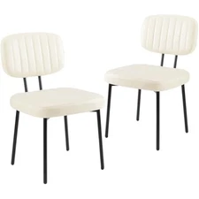 Dining chairs set of 2, upholstered mid century modern kitchen dining 