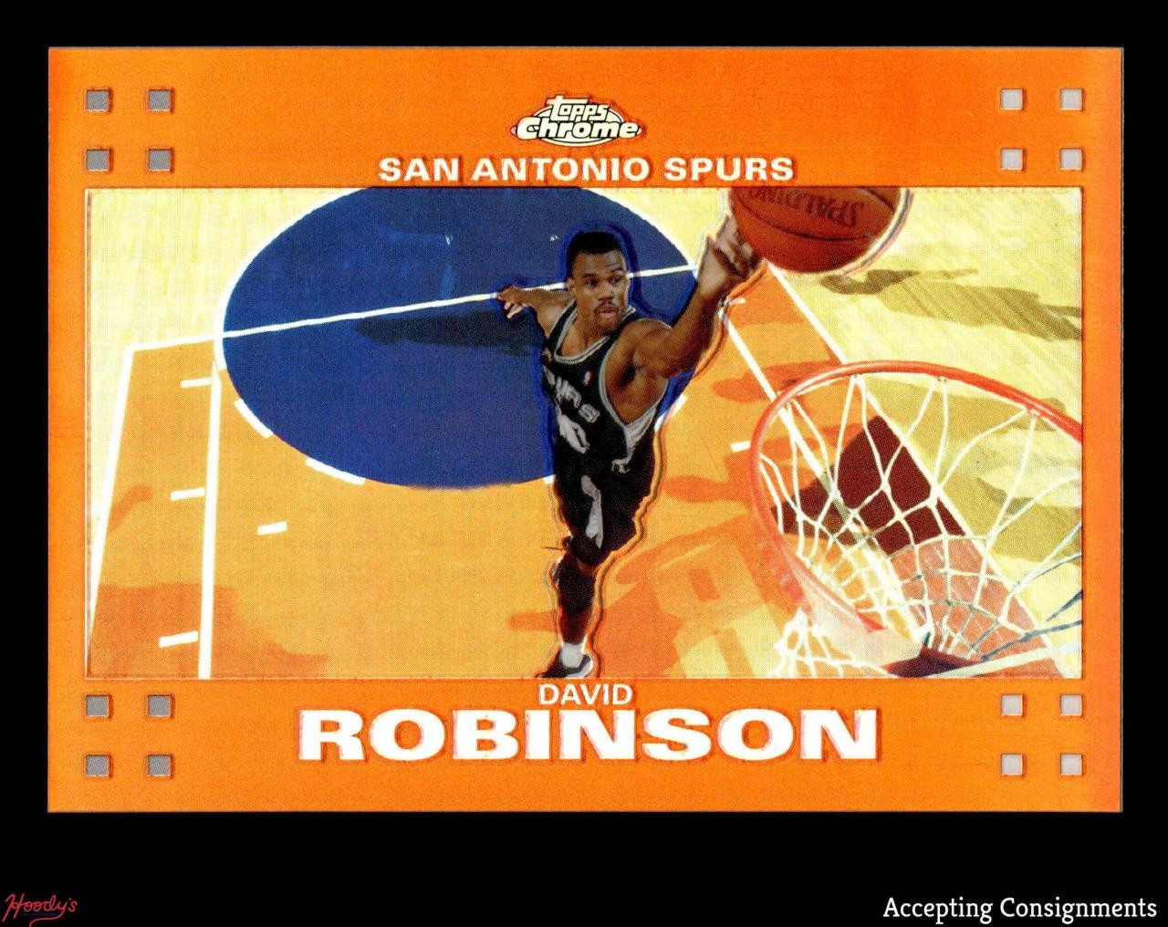 2007-08 Topps Chrome Refractors Orange #92 David Robinson 193/199 SPURS