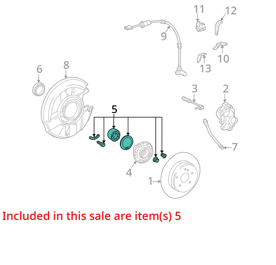 KIT COJINETE RUEDA TRASERA MERCEDES 2029800116 SLK30 E430 E320 C320 C280 Foto 3 de 4