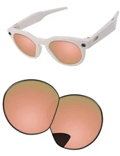 Lenslog Peach Gold Polarized Replacement Lenses For-Oakley Meta HSTN OW8002-51mm