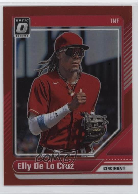 2024 Panini Donruss Optic Red Prizm 20/99 Elly De La Cruz #18 Rookie RC g2d