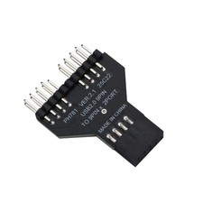 Mainboard USB2.0 9 Pin Header Female 1 To 2 Male Extension Adapter HUB Connector