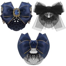 Bowknot Hair Snood Nets for Women  Mesh Crochet Snoods for Women Hair  3 Pcs