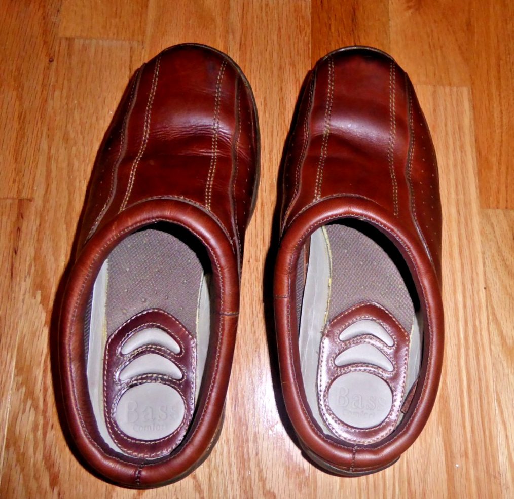 SAOLA G.H. Scarpe uomo Bass & Co. mulo marrone tomaia in pelle suola in gomma taglia 9