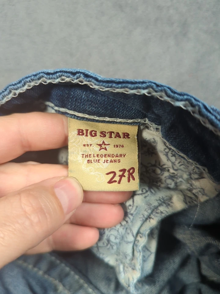 Big Star Jeans Remy Low Rise Fit Bootcut Y2K Denim Embroidery Women 27R (29x31)  - Image 3 of 4