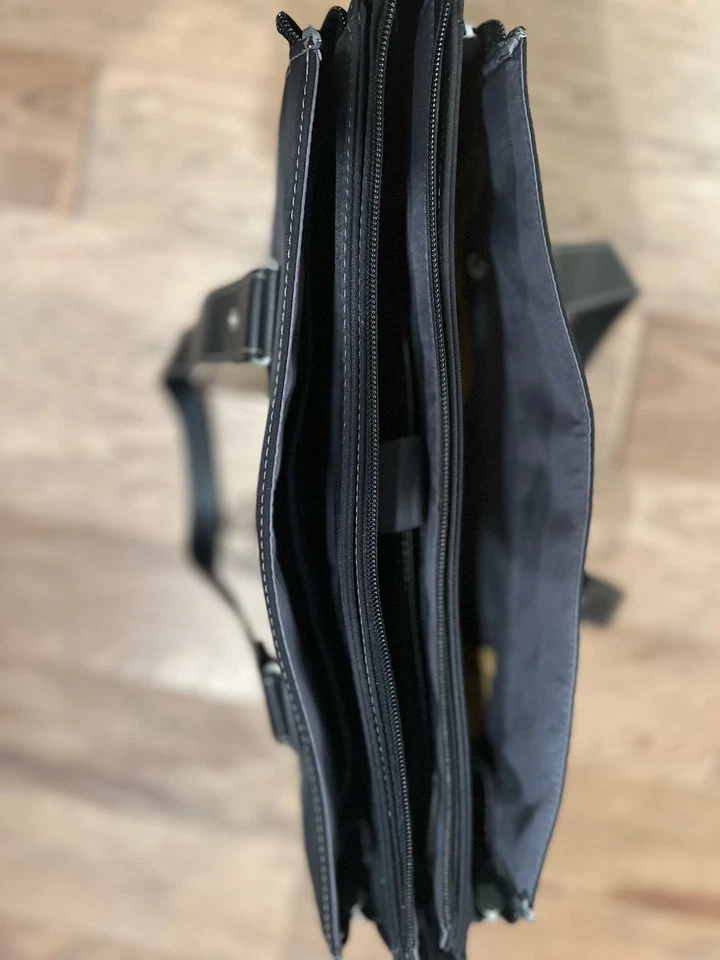 Samsonite Bolso de Mano para Laptop Negro Microfibra Doble Asa 17" X 12" X 5" Nuevo Foto 3 de 4