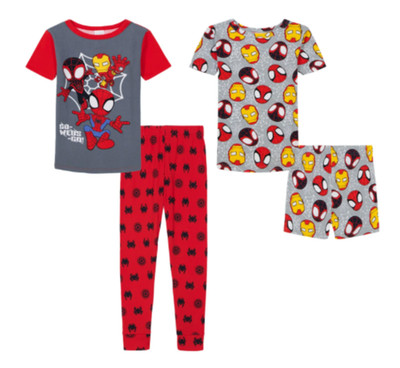 NWT Spiderman 4 Piece Pajama Set 2T | Marvel Spiderman Kids | Boys Pajamas PJS