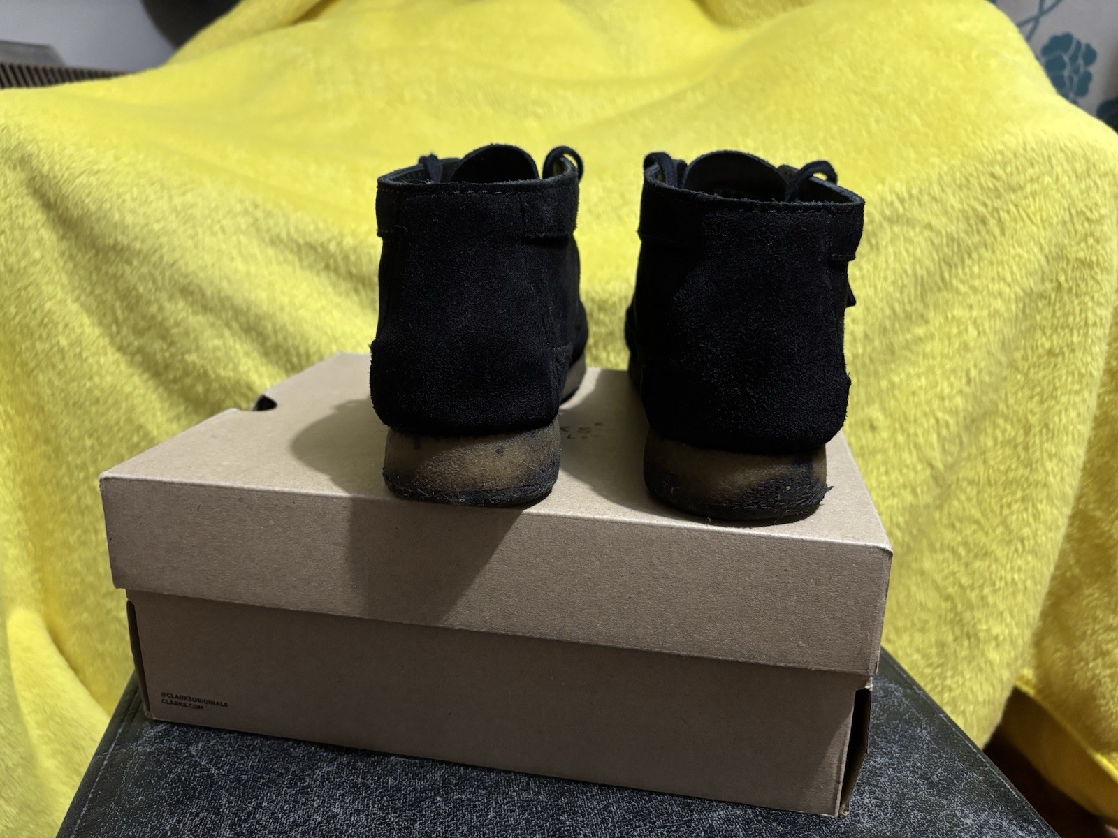 Clarks Originals Weaver Boot Black Suede Men’s Size 8 image 5