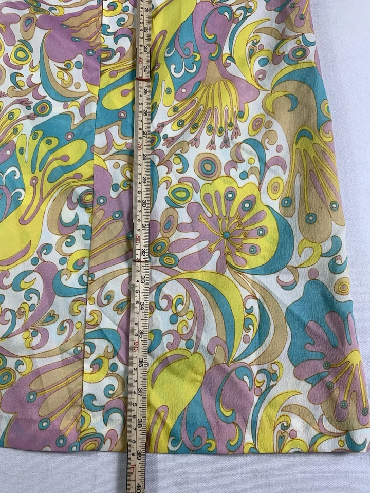 Mini Vestido De Colección Psicodélico Años 60 Para Mujer Pequeño Mod Cambio Brillante Retro GOGO Cachemira Foto 3 de 4