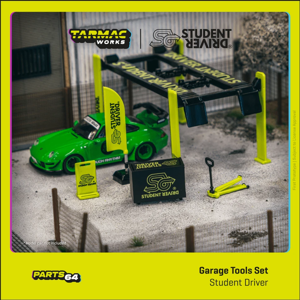 Tarmac Works 1/64 Garage tools set Student Driver Diorama Parts - Image 4 of 4