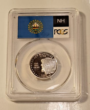 2000 S Silver New Hampshire State Quarter Proof PR69 DCAM PCGS Flag Label