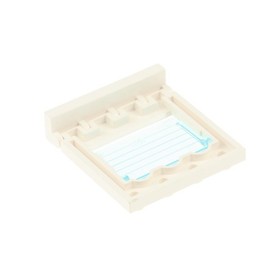 1x Lego Vehicle Hinge Roof 4x4 Cream White Window Blue Plate 4625 2349