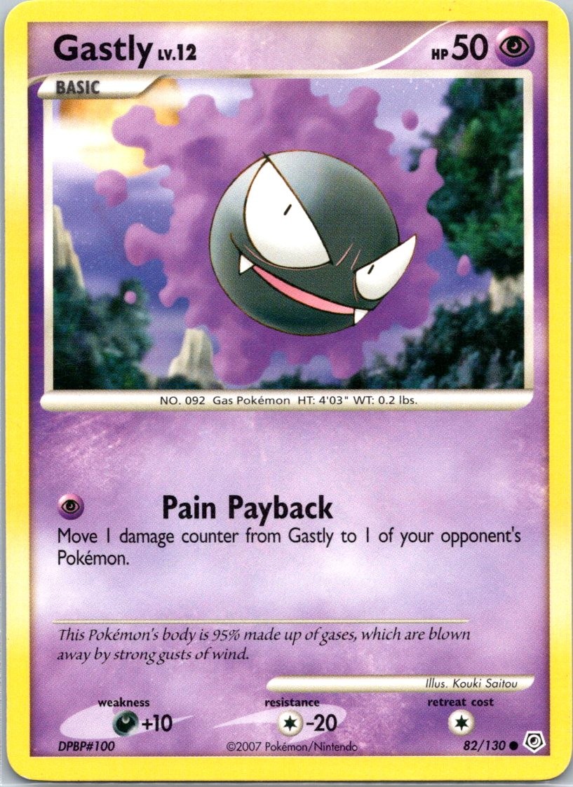 Gastly 82/130 Common Diamond and Pearl 2007 LP