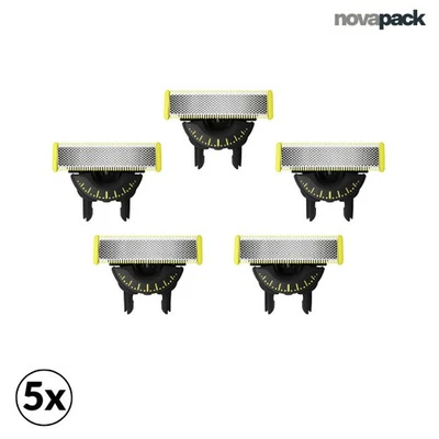 NOVABLADE 5x Ersatzklinge für Philips OneBlade 360 Grad Rasier Klinge QP2520/QP2530/QP2630
