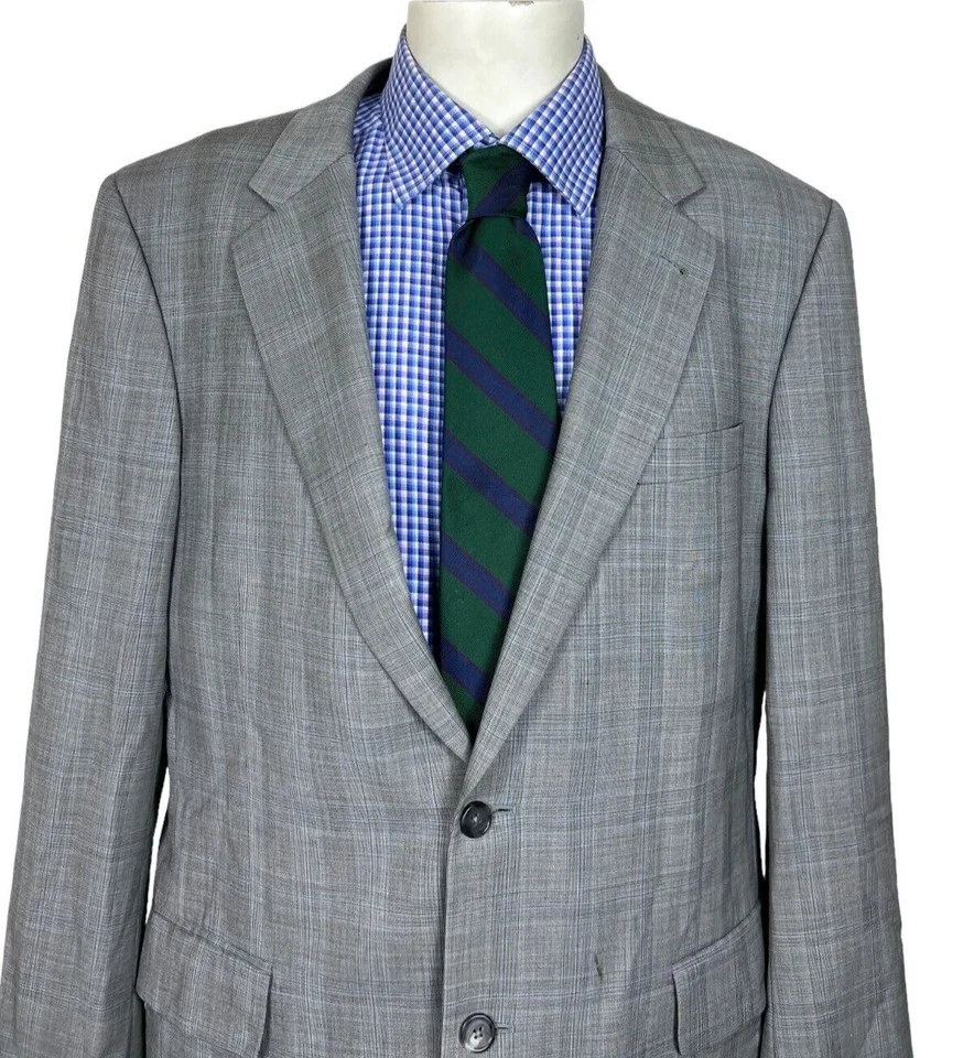 Chaqueta Abrigo Deportivo Jos A Bank 2 Botones Gris Glen Cuadros Bonita Para Hombre 44L Foto 2 de 4