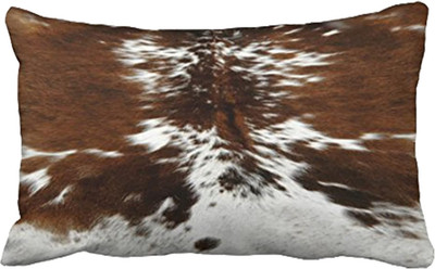 Throw Pillowcase 12 X 20 Tri Color Brown Cowhide Print Throw Pillow Cover