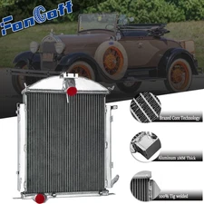 4 Rows Aluminum Radiator Fit 1928-29 Ford Model A Heavy Duty 3.3L L4
