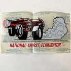 Vintage Coke NHRA 1968 National Thirst Eliminator 7x4" Die Cut Sticker Coca Cola